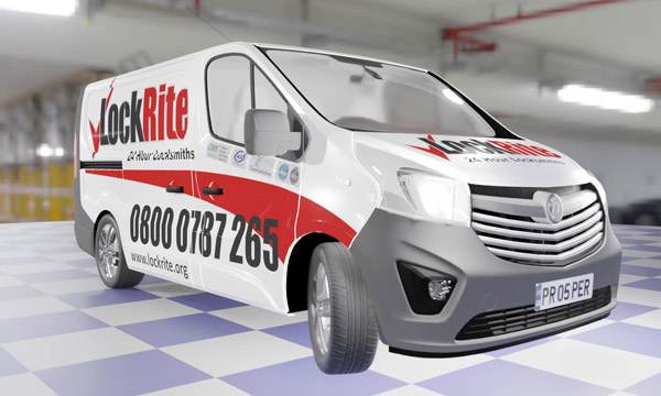 LockRite Locksmith Franchise Van in white